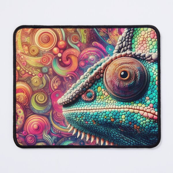 Item preview, Funky Chameleon – Camouflaged Lizard in Vibrant Pattern Art designed and sold by ashokreddy343.