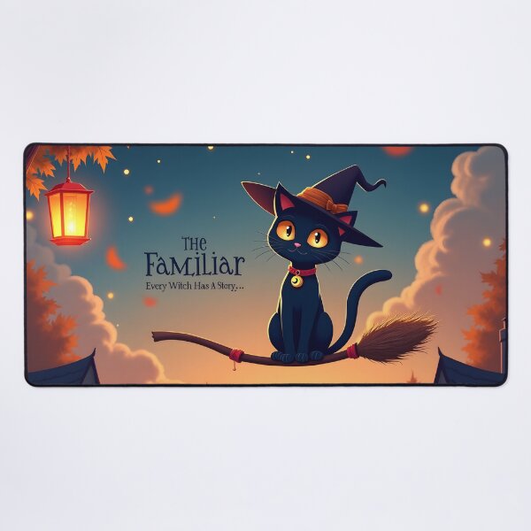 Item preview, The Familiar – Cute Fake Halloween Movie Poster designed and sold by LaLi-Designs.