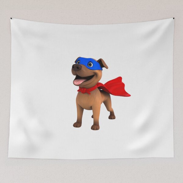 Item preview, 3D Dog Wearing Superhero Cape – Cute Hero Pup Character Illustration designed and sold by PrintCreations9.