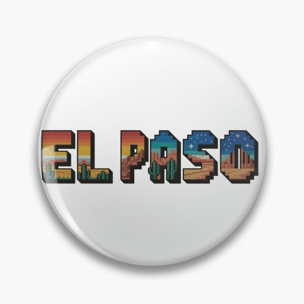 Item preview, El Paso Texas Pixel Art – Retro Desert Scene with Cacti & Sunset designed and sold by CircinusStore.