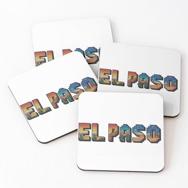 Item preview, El Paso Texas Pixel Art – Retro Desert Scene with Cacti & Sunset designed and sold by CircinusStore.