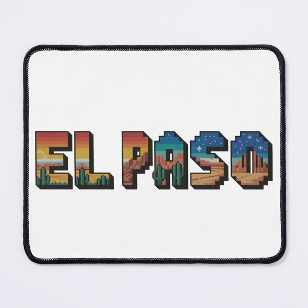 Item preview, El Paso Texas Pixel Art – Retro Desert Scene with Cacti & Sunset designed and sold by CircinusStore.