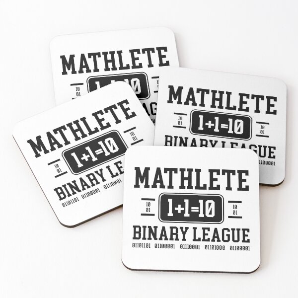 Item preview, Mathlete Binary League – 1+1=10 Nerdy Tech Humor Design designed and sold by EmeraldeaArt.
