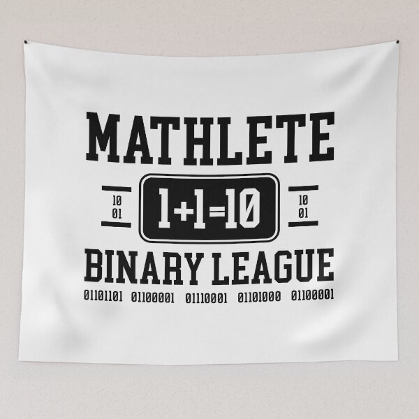 Item preview, Mathlete Binary League – 1+1=10 Nerdy Tech Humor Design designed and sold by EmeraldeaArt.