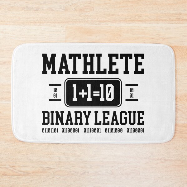 Item preview, Mathlete Binary League – 1+1=10 Nerdy Tech Humor Design designed and sold by EmeraldeaArt.