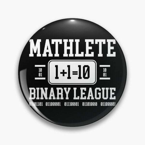 Item preview,  Mathlete Binary League – 1+1=10 Nerdy Tech Humor white Design designed and sold by EmeraldeaArt.