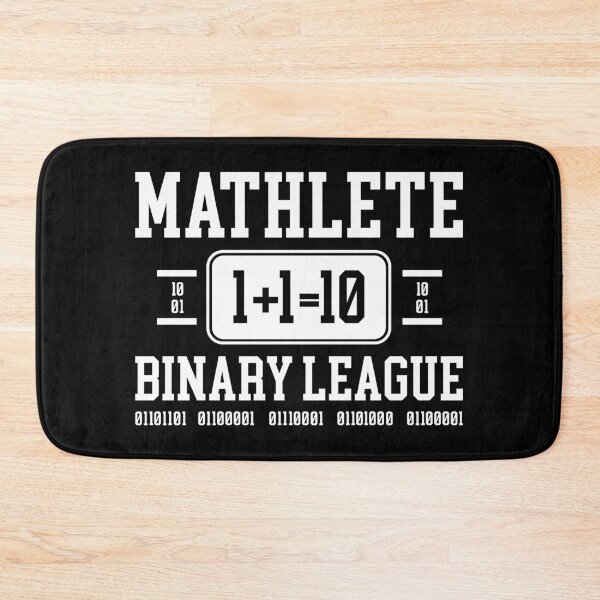 Item preview,  Mathlete Binary League – 1+1=10 Nerdy Tech Humor white Design designed and sold by EmeraldeaArt.
