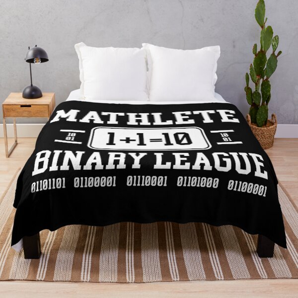 Item preview,  Mathlete Binary League – 1+1=10 Nerdy Tech Humor white Design designed and sold by EmeraldeaArt.