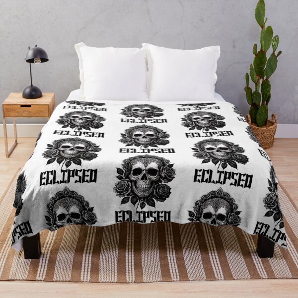 Item preview, Eclipsed Gothic Halloween Skull with Roses – Elegant Darkness designed and sold by Taans-Creation.