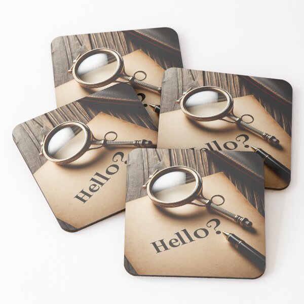 Item preview, Monocle Mystery – Minimalist “Hello?” Design with Invisible Character designed and sold by ashokreddy343.