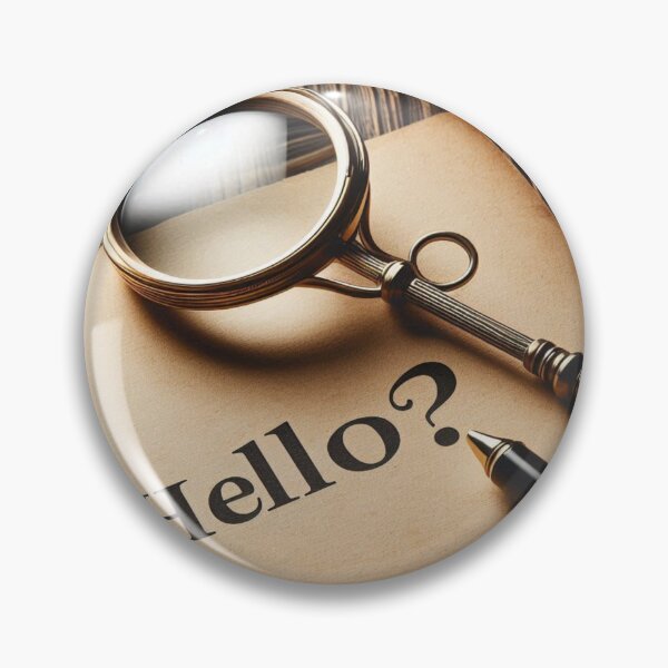 Item preview, Monocle Mystery – Minimalist “Hello?” Design with Invisible Character designed and sold by ashokreddy343.