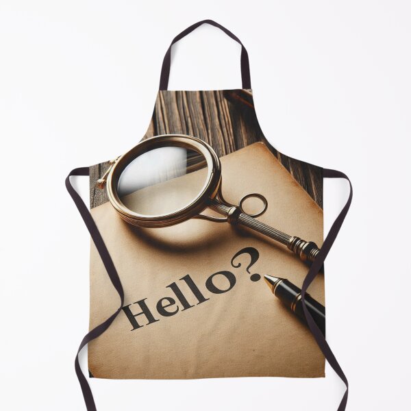 Item preview, Monocle Mystery – Minimalist “Hello?” Design with Invisible Character designed and sold by ashokreddy343.