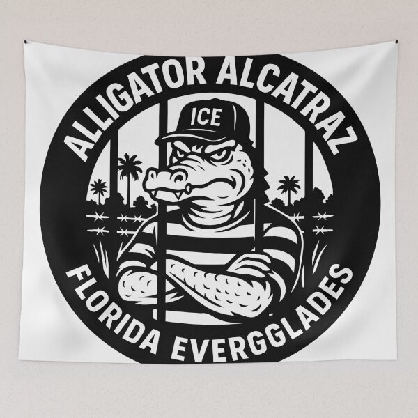 Item preview, Alligator Alcatraz – Vintage Florida Prison Emblem designed and sold by BambaKchula.