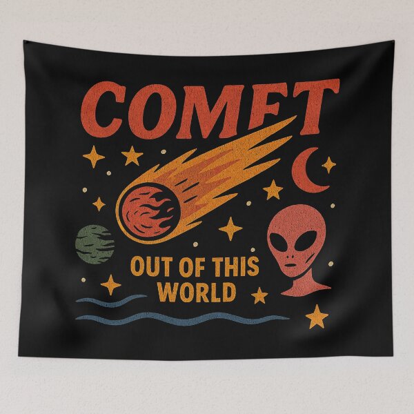 Item preview, Comet Out of This World Retro Cosmic Journey designed and sold by zzz888.