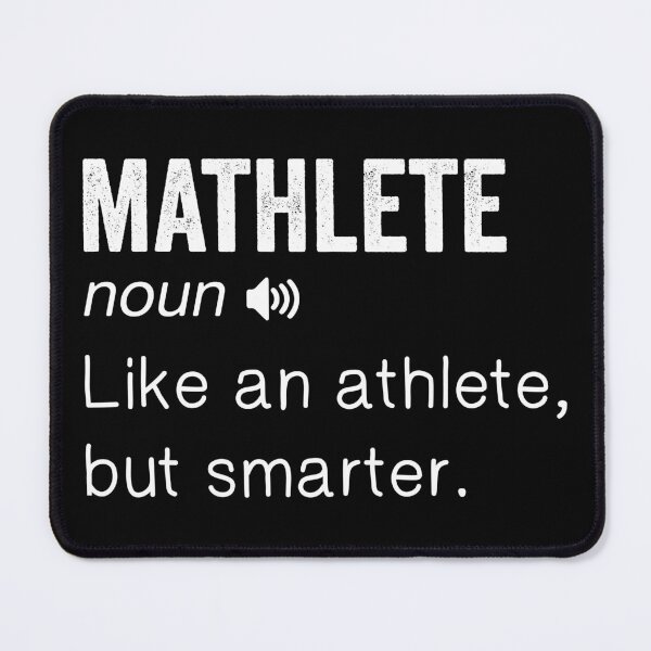 Item preview, Mathlete – White Dictionary Text Minimalist Design designed and sold by EmeraldeaArt.