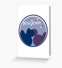 bonjour Greeting Card