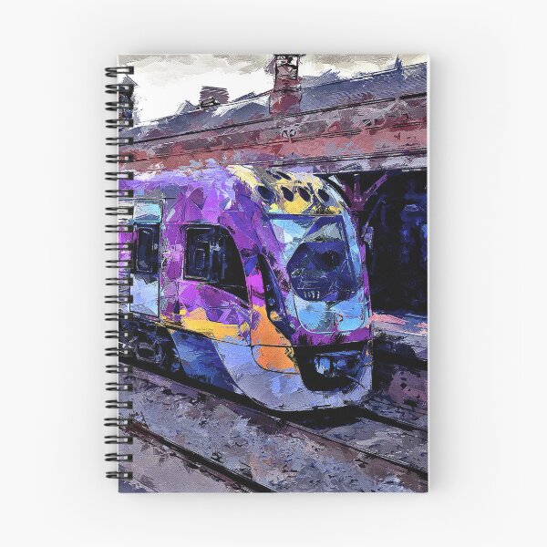 Item preview, Impressionist Painting of VLocity Train at Castlemaine Station - Castlemaine, Victoria, Australia designed and sold by Steven Jodoin.