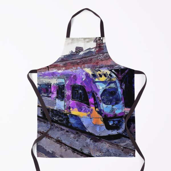 Item preview, Impressionist Painting of VLocity Train at Castlemaine Station - Castlemaine, Victoria, Australia designed and sold by Steven Jodoin.