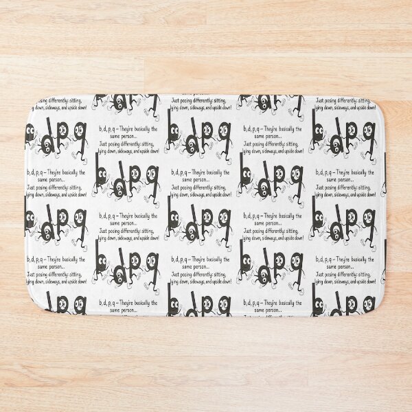 Item preview, Funny Alphabet b d p q Character Design designed and sold by Taans-Creation.