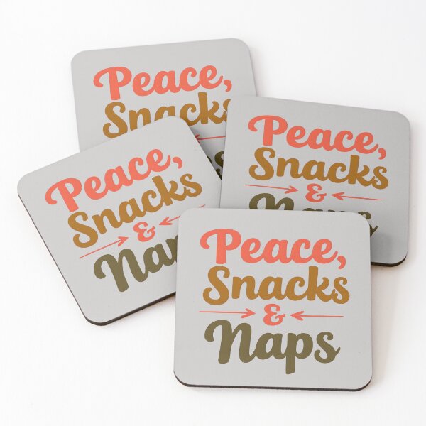 Item preview, Peace, Snacks & Naps - Groovy Good Vibes Design designed and sold by PrintandJoy.