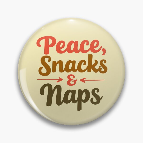 Item preview, Peace, Snacks & Naps - Groovy Good Vibes Design designed and sold by PrintandJoy.