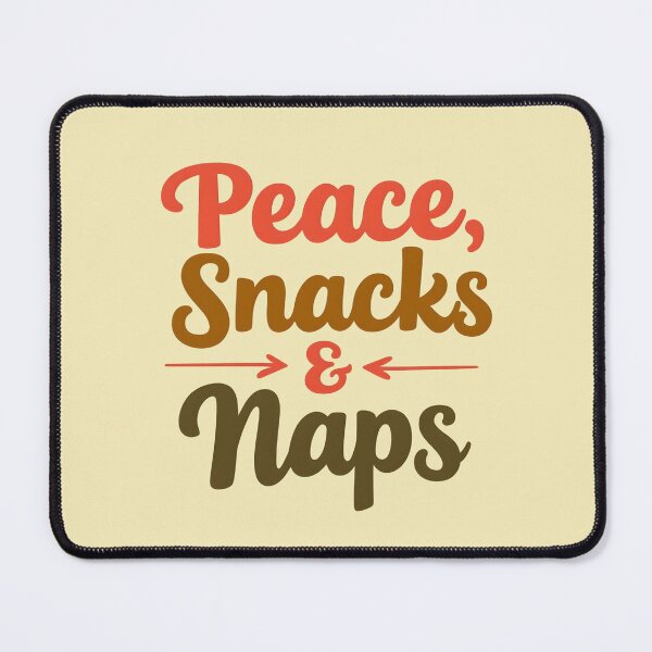 Item preview, Peace, Snacks & Naps - Groovy Good Vibes Design designed and sold by PrintandJoy.
