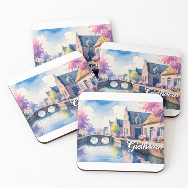 Item preview, Giethoorn, the car-free village – Floral charm in watercolor designed and sold by StormArte.