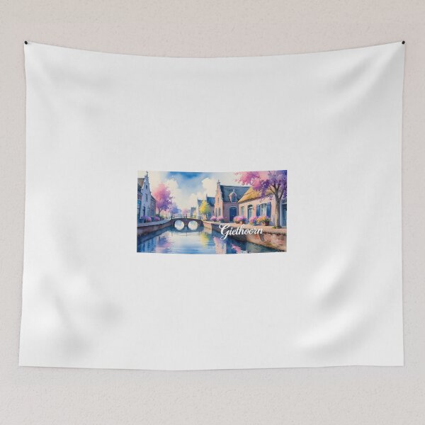 Item preview, Giethoorn, the car-free village – Floral charm in watercolor designed and sold by StormArte.