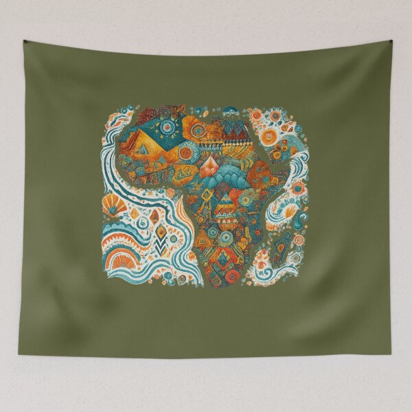 Item preview, Colorful vibrant Map of Africa, African Heritage, African Pride designed and sold by Afrocarribe.