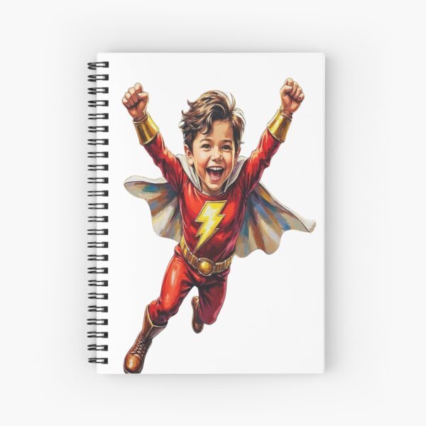 Item preview, Shazam-Inspired Superhero Kid Customizable Print designed and sold by Platypus Pics.