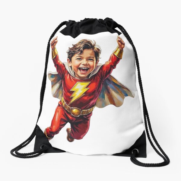 Item preview, Shazam-Inspired Superhero Kid Customizable Print designed and sold by Platypus Pics.