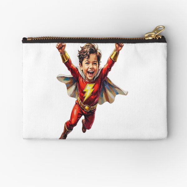 Item preview, Shazam-Inspired Superhero Kid Customizable Print designed and sold by Platypus Pics.