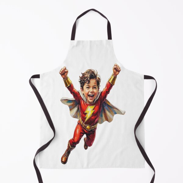 Item preview, Shazam-Inspired Superhero Kid Customizable Print designed and sold by Platypus Pics.