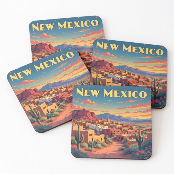 Item preview, New Mexico: Vintage-Style Painterly Travel Poster designed and sold by LSVart.