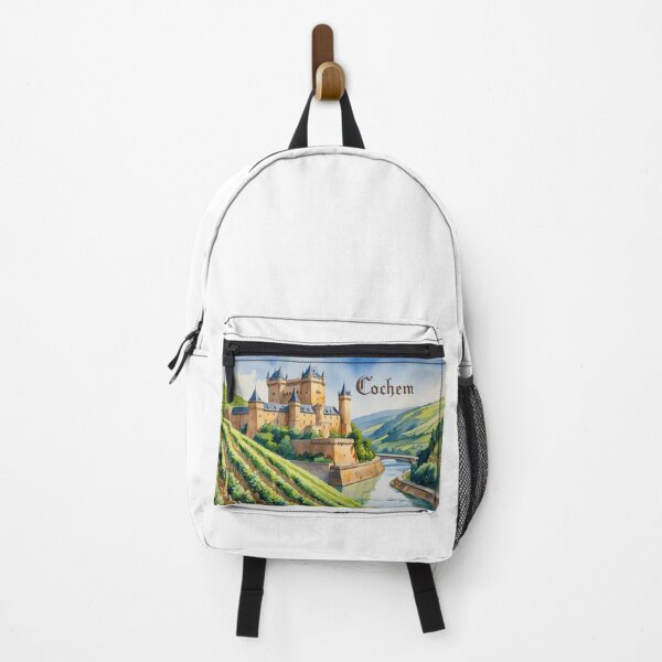 Item preview, Cochem Castle and Moselle vineyards – Medieval charm in watercolor designed and sold by StormArte.