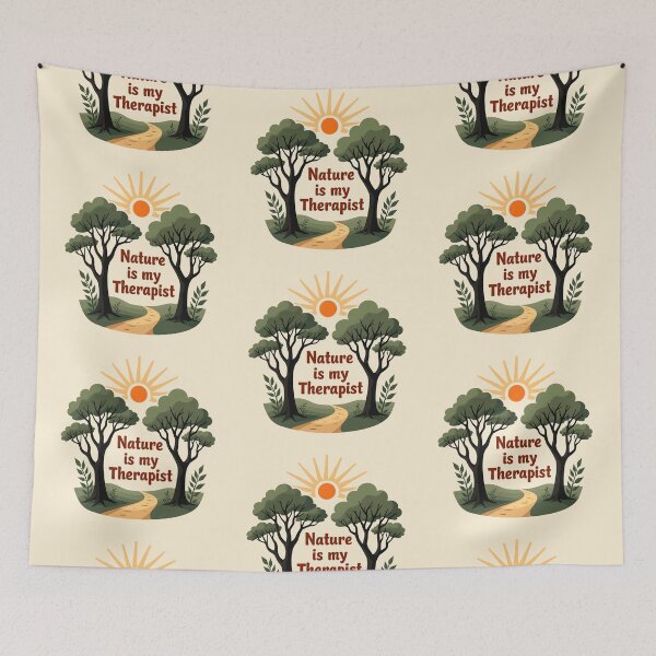 Item preview, Nature is my therapist - Vintage Therapy Session Design designed and sold by PrintandJoy.