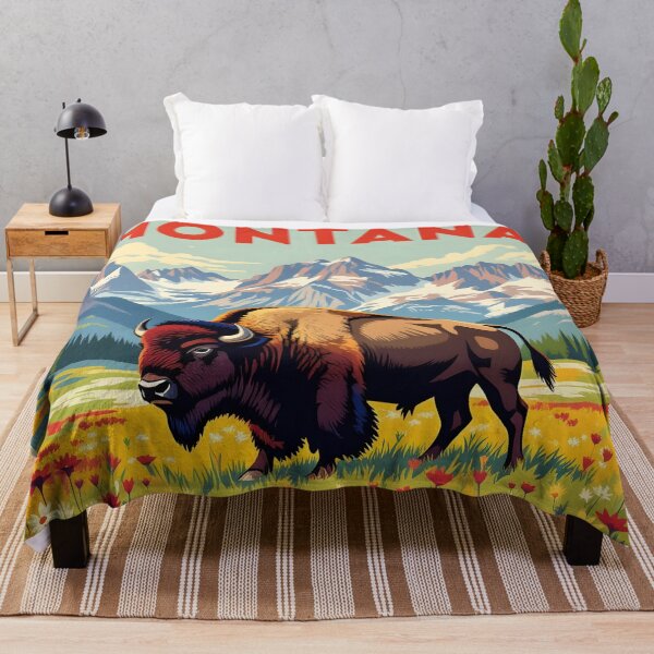 Item preview, Montana: Vintage-Style Painterly Travel Poster designed and sold by LSVart.