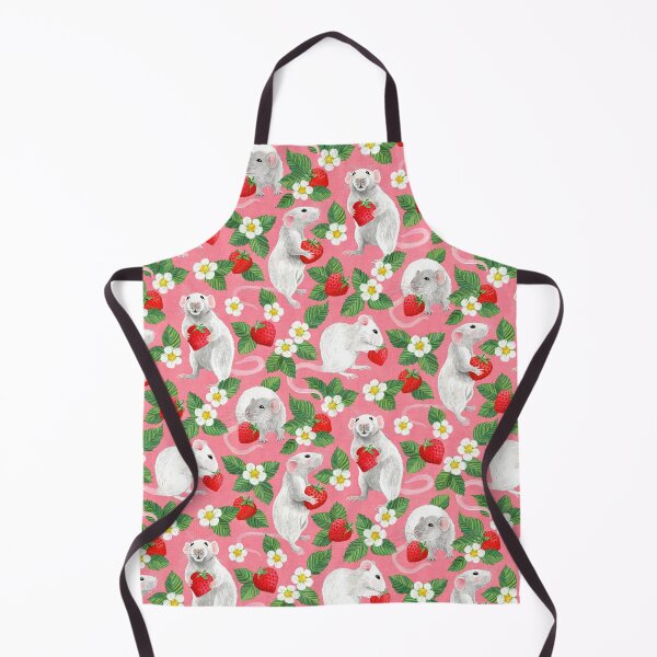Item preview, Rats Love Strawberries on bright pink designed and sold by micklyn.