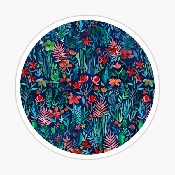 Aperçu de l'œuvre Tropical Ink - un jardin à l'aquarelle créée et vendue par micklyn.
