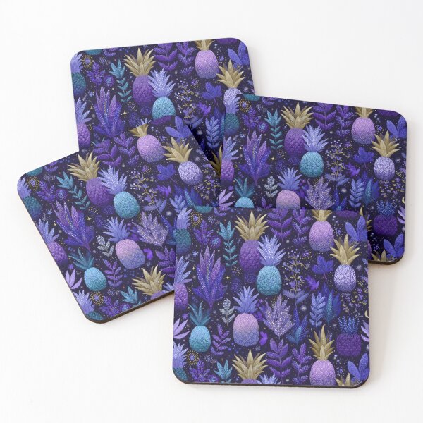 Item preview, Midnight Pineapple Garden Pattern designed and sold by SQSHD-Pineapple.