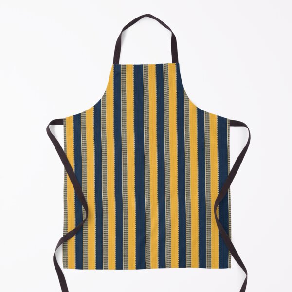 Item preview, Vintage Retro Vertical Stripe Mid Mod Cozy Boho Accent Piece Yellow Blue designed and sold by Prints and Lifestyle.