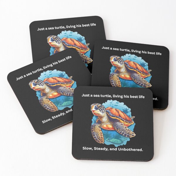 Item preview, Just a sea turtle, living his best life; slow, steady, and unbothered. designed and sold by DSJ-Artistry.