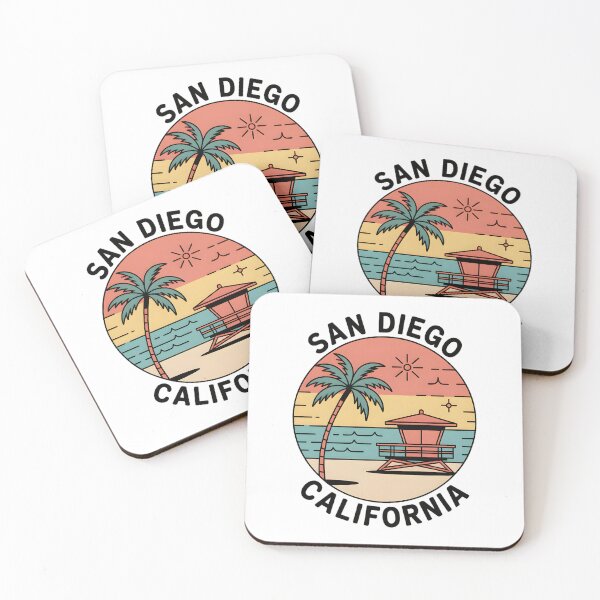 Item preview, San Diego California Minimalist Beach Circle Sticker designed and sold by Horizon Tales.