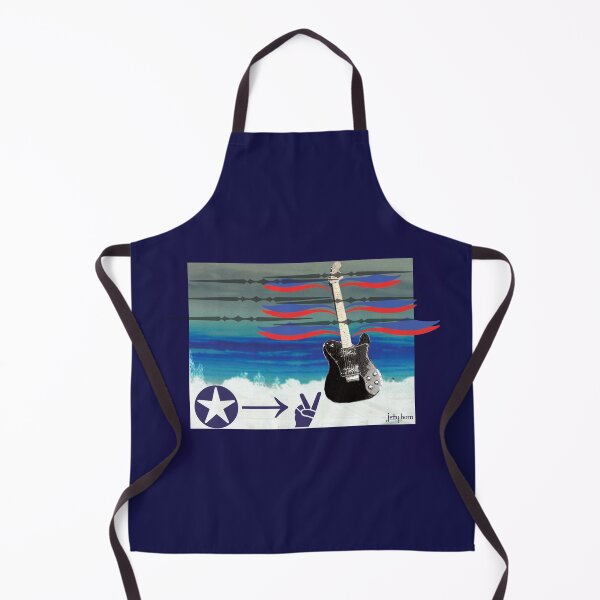Item preview, ELECTRIC GUITAR OVER OCEAN WITH PEACE SIGN designed and sold by jetty born.