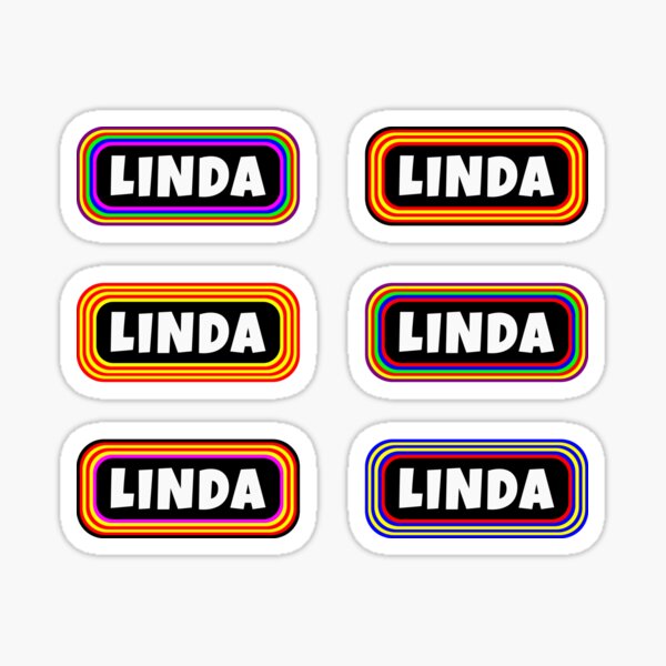 Linda Logo Name Logo Stickers for Sale | Redbubble