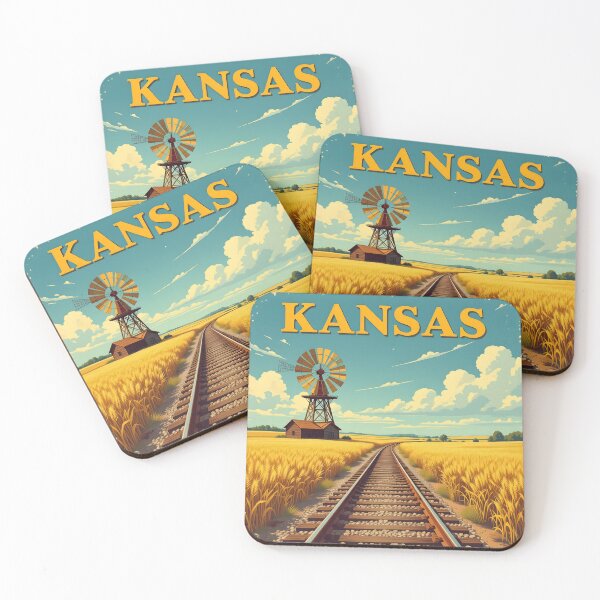 Item preview, Kansas: Vintage-Style Painterly Travel Poster designed and sold by LSVart.