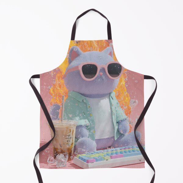 Item preview, Burning Deadlines, Chilled Vibes – Soft Cat in Crisis designed and sold by Tenalxp.