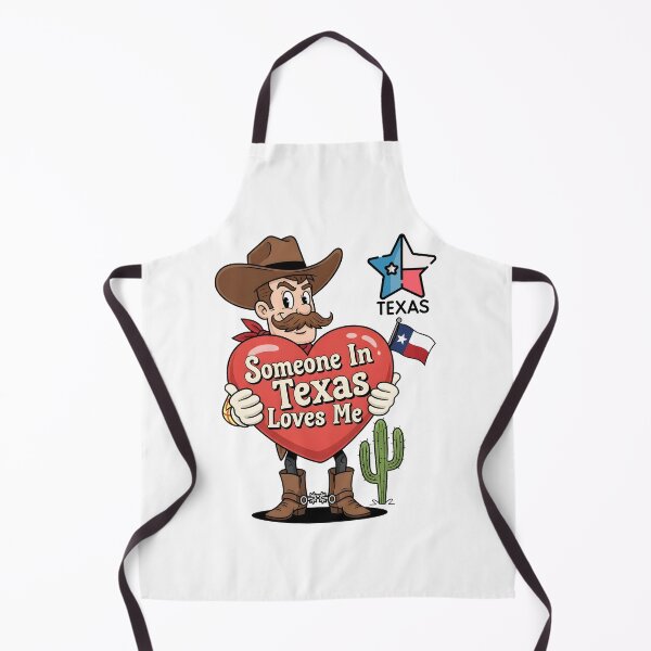 Item preview, Someone In Texas Loves Me – Retro Cowboy Cartoon Heart Design designed and sold by Fragy72.