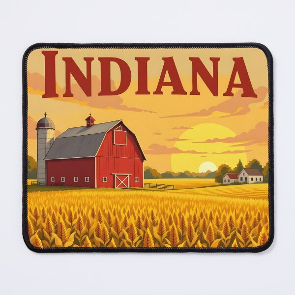 Item preview, Indiana: Vintage-Style Painterly Travel Poster designed and sold by LSVart.
