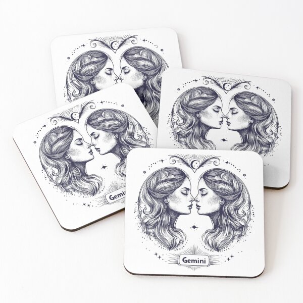 Item preview, Gemini Zodiac Sign | Duality-Inspired Minimalist Astrology Line Art Design designed and sold by Inkora-Art.
